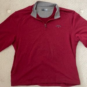 Red Callaway 1/4 Zip Golf Sweater